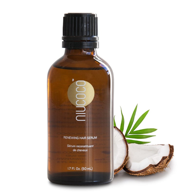 NIUCOCO Renewing Coconut Oil Hair Serum, Nourishing Hair Oil for Split Ends, Color and Heat Damage, 1.7 fl oz, 50 ml - Image 1